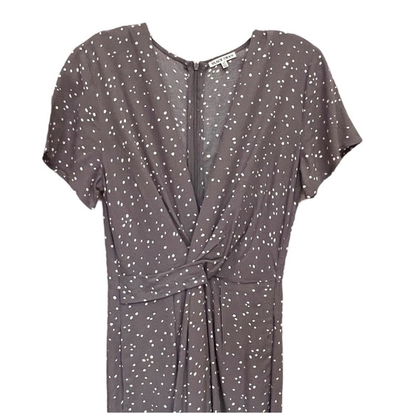BLACK SWAN Kate Polka Dot Printed Cropped Jumpsuit in Slate Grey & White, XS - Picture 4 of 13